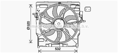 Вентилятор, охлаждение двигателя AVA QUALITY COOLING BW7565 для BMW X6