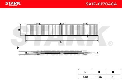 Филтър купе (поленов филтър) STARK SKIF-0170484