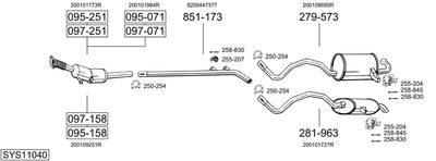Układ wydechowy BOSAL SYS11040