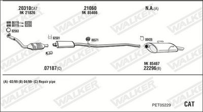 Изпускателна система WALKER PET05229