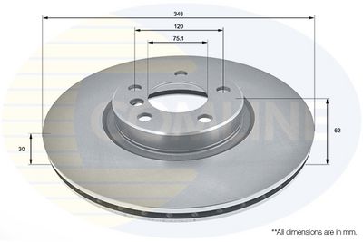 спирачен диск COMLINE ADC1755V