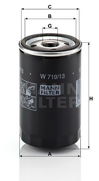 Масляный фильтр MANN-FILTER W 719/13 для MERCEDES-BENZ 190