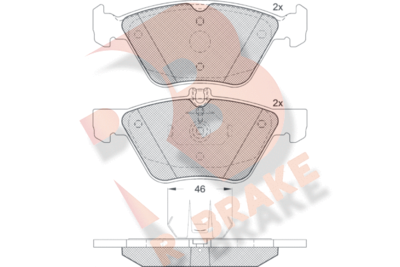 Комплект тормозных колодок, дисковый тормоз R BRAKE RB1259 для CHRYSLER CROSSFIRE