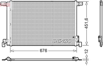 Конденсатор, кондиционер DENSO DCN02008 для AUDI Q7