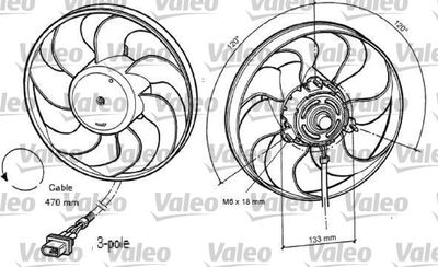 VALEO 696040 Вентилятор системи охолодження двигуна для SEAT (Сеат)