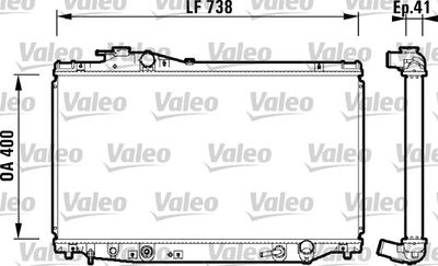Радиатор, охлаждение двигателя VALEO 734175 для TOYOTA SUPRA