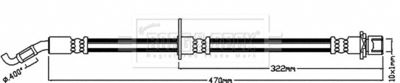 BORG & BECK BBH8044 Тормозной шланг  для SUBARU  (Субару Жуст)