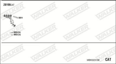 ABGASANLAGE WALKER MBK023158