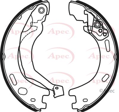 Brake Shoe Set, parking brake APEC SHU724