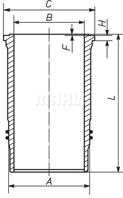 Cylinderhylsa MAHLE 037 WN 56 01