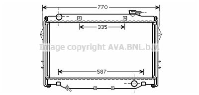 Радиатор, охлаждение двигателя AVA QUALITY COOLING TO2377 для TOYOTA LAND CRUISER