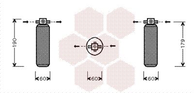 VAN-WEZEL 8300D028 Осушувач кондиціонера для KIA (Киа)