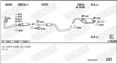 Изпускателна система WALKER VO44028