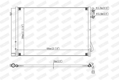 KONDENSATOR KLIMAANLAGE WALKER WCD00116 6