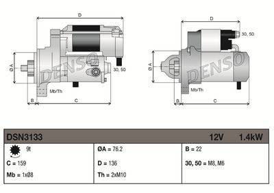 STARTER DENSO DSN3133 2