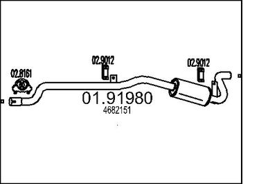 Глушитель выхлопных газов конечный MTS 01.91980 для CHRYSLER VOYAGER