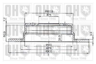 QUINTON HAZELL BDC3720 Тормозные диски  для BMW 7 (E32) 730 i,iL