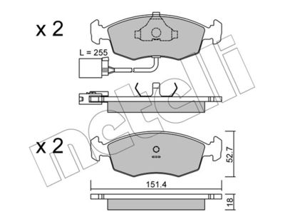 Комплект тормозных колодок, дисковый тормоз METELLI 22-0094-1 для FORD SCORPIO