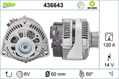 GENERATOR / ALTERNATOR VALEO 436643