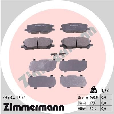 Brake Pad Set, disc brake 23734.170.1