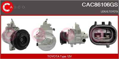 Компрессор, кондиционер CASCO CAC86106GS для LEXUS LS