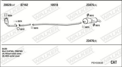 ABGASANLAGE WALKER PEH33838