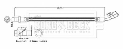 Тормозной шланг BORG & BECK BBH8866 для MERCEDES-BENZ EQC