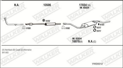 Изпускателна система WALKER VW20512