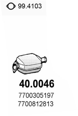 Катализатор ASSO 40.0046 для RENAULT RAPID