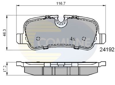COMLINE CBP01726 Тормозные колодки и сигнализаторы  для LAND ROVER RANGE ROVER III (L322) 4.4 4x4