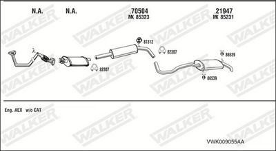 Изпускателна система WALKER VWK009055AA