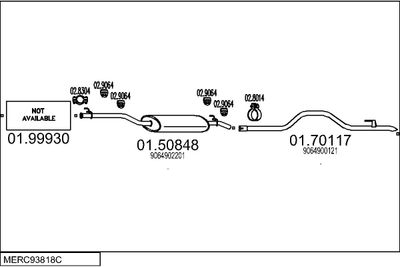 SISTEM DE ESAPAMENT MTS MERC93818C031156
