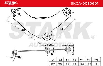носач, окачване на колелата STARK SKCA-0050601