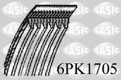 SASIC 6PK1705 Ремінь генератора 