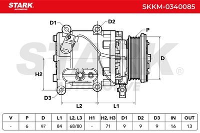 компресор, климатизация STARK SKKM-0340085