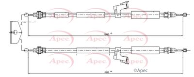 APEC Cable Pull, parking brake CAB1620