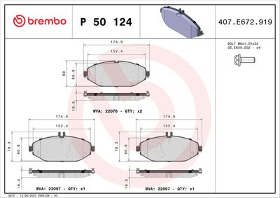 BREMBO Remblokkenset, schijfrem PRIME LINE (P 50 124)