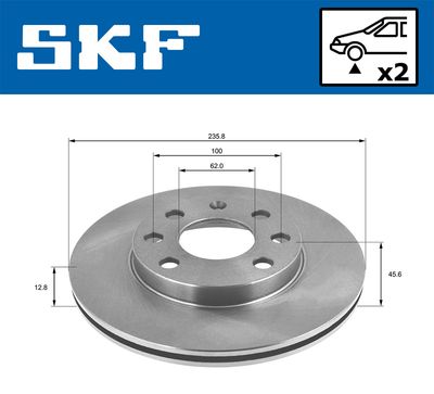 DISC FRANA SKF VKBD80929S2 1