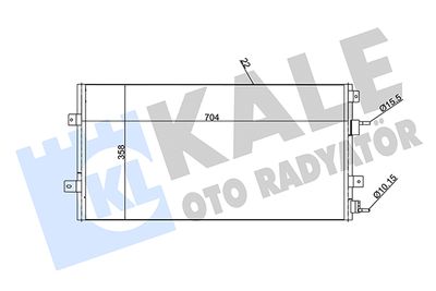 Конденсатор, кондиционер KALE OTO RADYATÖR 342420 для CHRYSLER 300M