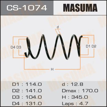 MASUMA CS-1074 Пружина подвески  для TOYOTA COROLLA (Тойота Королла)