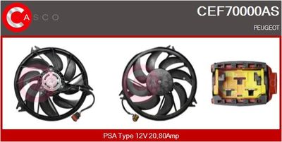 Elektromotor, větrák chladiče CASCO CEF70000AS