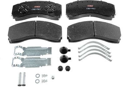 Remblokken set Achter/Voor KNORR SM7 (zie montage-instructies) past: MAN TGS I  MERCEDES ACTROS, ACTROS MP2 / MP3, ACTROS MP4 / MP5, ANTOS, AROCS, ATEGO, AXOR, AXOR 2 471.943-OM936.974 04.96-