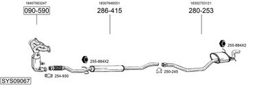 Изпускателна система BOSAL SYS09067