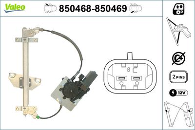 стъклоподемник VALEO 850469