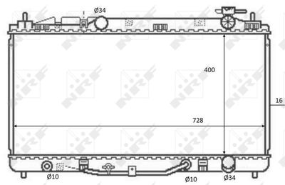 Радиатор, охлаждение двигателя NRF 59079 для TOYOTA CAMRY