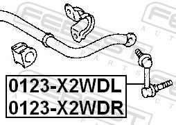 BRAT/BIELETA SUSPENSIE STABILIZATOR FEBEST 0123X2WDR 1