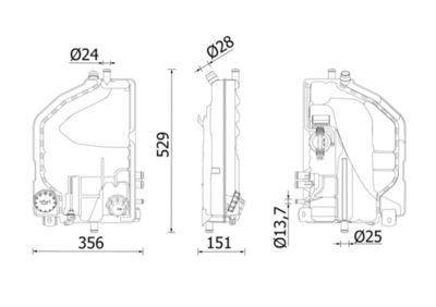 Expansion Tank, coolant CRT 6 000S