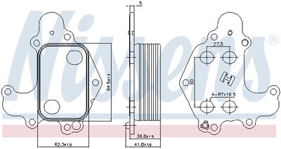 RADIATOR ULEI ULEI MOTOR NISSENS 90968 5