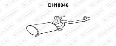 VENEPORTE DH18046 Глушитель выхлопных газов  для DAIHATSU HIJET (Дайхатсу Хижет)