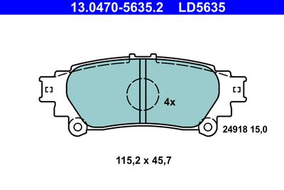 Brake Pad Set, disc brake 13.0470-5635.2